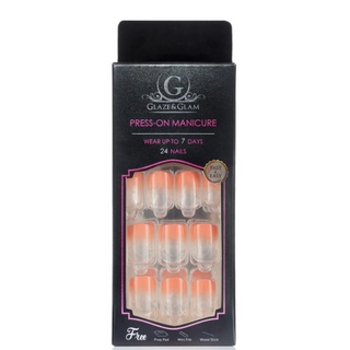 Glaze &amp; Glam PRESS-ON MANICURE/24PCS PM0039-PM0044