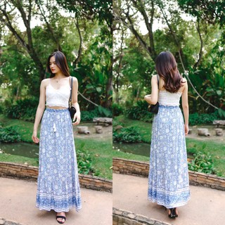 MASS Fashion : กระโปรงยาว สไตล์โบฮีเมียน Marine skirt