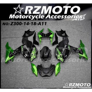 ชุดแฟริ่ง kawasaki z250 z300จำหน่ายชุดแฟริ่ง z250 z300 ชุดสีแต่งบิ๊กไบค์Z250 Z300ปี2014-15-16 จำหน่ายชุดแฟริ่งสนาม