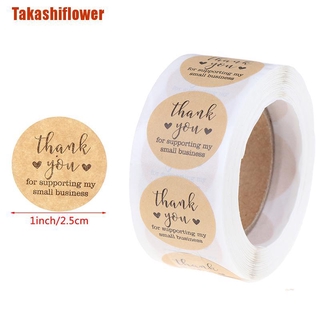 Takashiflower สติกเกอร์กระดาษ ทรงกลม แฮนด์เมด 500 ชิ้น