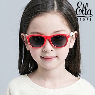 Ellastore123 แว่นตากันแดด เลนส์โพลาไรซ์ 100% ป้องกันเลนส์หนา ยืดหยุ่น สําหรับเด็กผู้ชาย ผู้หญิง อายุ 3-12 ปี 1 คู่