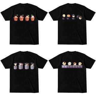 เสื้อยืดคอกลม พิมพ์ลาย Haikyu Karasuno Suga Hinata Karasuno Yaku สีดํา สีขาว สําหรับผู้ชาย และผู้หญิงS-5XL