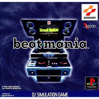 Beat Mania (สำหรับเล่นบนเครื่อง PlayStation PS1 และ PS2 จำนวน 2 แผ่นไรท์)