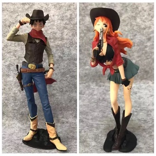 ตุ๊กตาฟิกเกอร์ One Piece Treasure Cruise Cowboy Luffy Sauron Nami สไตล์ญี่ปุ่นสําหรับเก็บสะสม