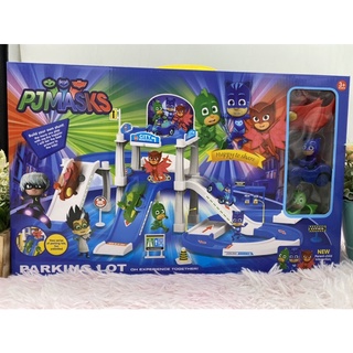 🌈ของเล่นเด็ก PJ MASKS ลานสวนสนุก รถของเล่น CITY Beauty พีเจ แมส ลานสวนสนุกพีเจแมส ลานรถ Parking lot รุ่นสวนสนุกสไลเดอร์