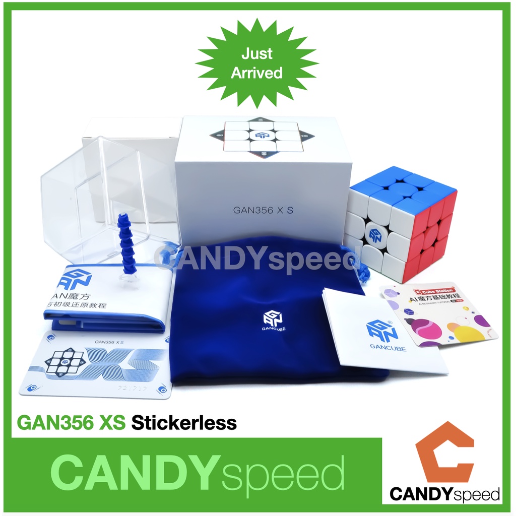 รูบิค GAN356 XS Stickerless Rubik 3x3 ที่มี Option ให้เลือกปรับแต่งได้มากที่สุด | GAN 356 | By CANDY