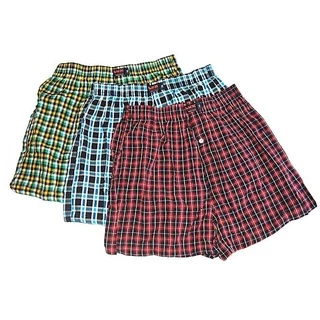 กางเกงบ๊อกเซอร์ ผ้าทอลาย LUX Premiums Woven Boxer ผ้าคอตต้อน/โพลี คละสี คละลาย คุณภาพเกิน100 (จำนวน 1 ตัว)