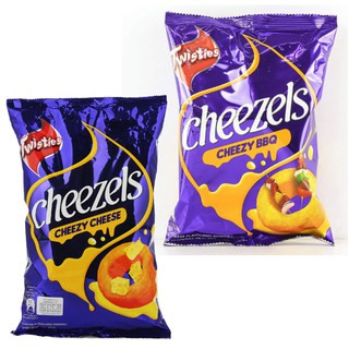 Cheezels ชีเซลขนมข้าวโพดวงแหวนอบกรอบรสชีส รสบาบีคิว​  60​ กรัม