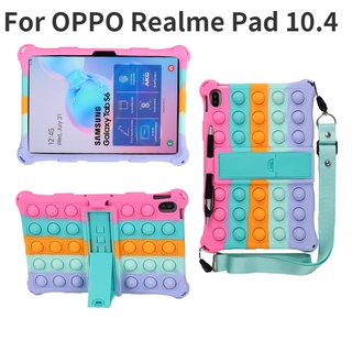 เคสซิลิโคน พร้อมสายคล้อง สําหรับ OPPO Realme Pad 10.4 นิ้ว RMP2102 RMP2103