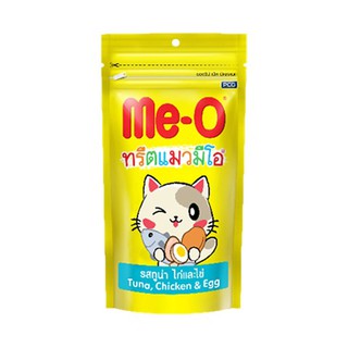 🔥แนะนำ!! มีโอ ขนมแมวรสทูน่าไก่และไข่ 50 กรัม X 3 ซอง Me-O Cat Treats Tuna+Chicken 50 g x 3