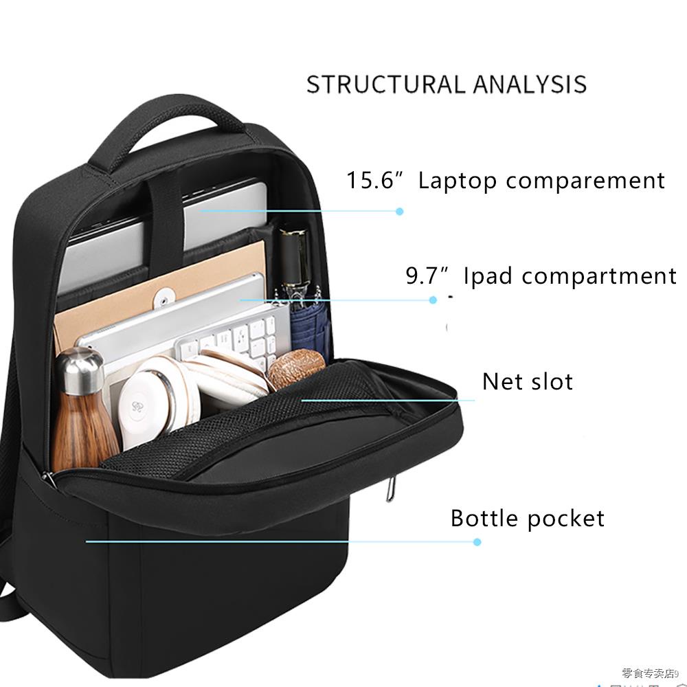 ❄✜IKE MARTI Men Backpack Fit 15.6inch Laptop USB Recharging Male Waterproof Oxford Travel Male Bag Anti-thief Mochila Bo