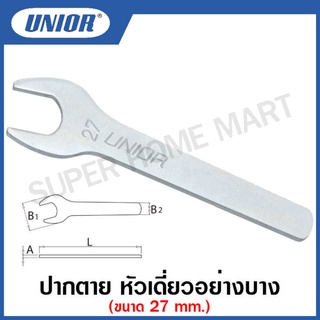 Unior ประแจปากตาย หัวเดี่ยว (Single open end wrench for gas) บาง 27 มม. รุ่น 135 (135/2)