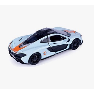 โมเดลรถแข่ง NO.79642 MOTOR-MAX- MCLAREN P1 GULF OIL สีฟ้า - ส้ม  อัตราส่วน 1:24  จำลองเหมือนจริง