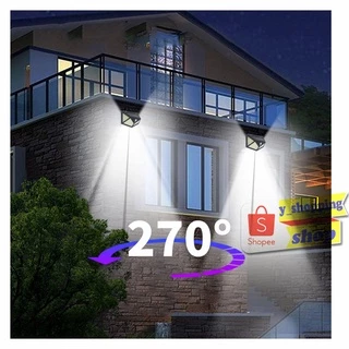 Solar motion sensor light 100 LED 3 โหมด ไฟออก4ทาง ไฟติดผนังโซล่าเซลล์พลังงานแสงอาทิตย์ เซ็นเซอร์ *