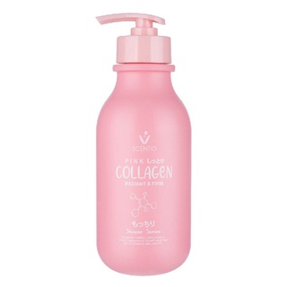 SCENTIO PINK COLLAGEN RADIANT &amp; FIRM SHOWER SERUM เซนทิโอ พิ้งค์คอลลาเจน เรเดียนท์ แอนด์เฟิร์ม ชาวเวอร์เซรั่ม (350 ML.)