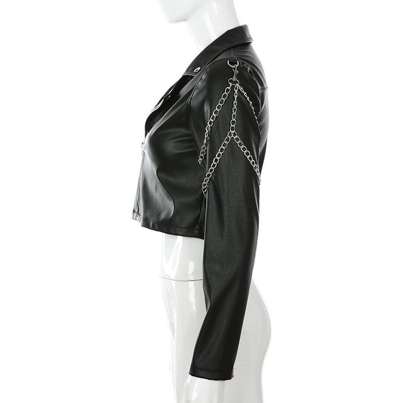 short sleeve leather jacket mens