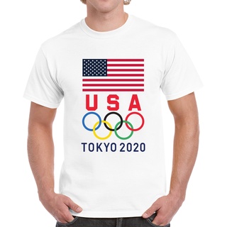 เสื้อยืดพิมพ์ลาย Tokyo Olympic Games 2022 Team Usa สีดําสีขาวไซส์ S3Xl