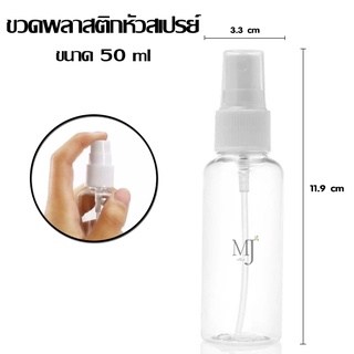 ขวดพลาสติกเปล่า ขวดสเปรย์พลาสติกขนาด 50 ml **ราคา/ขวด**