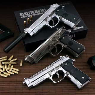 ✗♟1:2.05 all alloy model M92A1 Beretta can throw shell toy gun model weapon pistol can not be fired