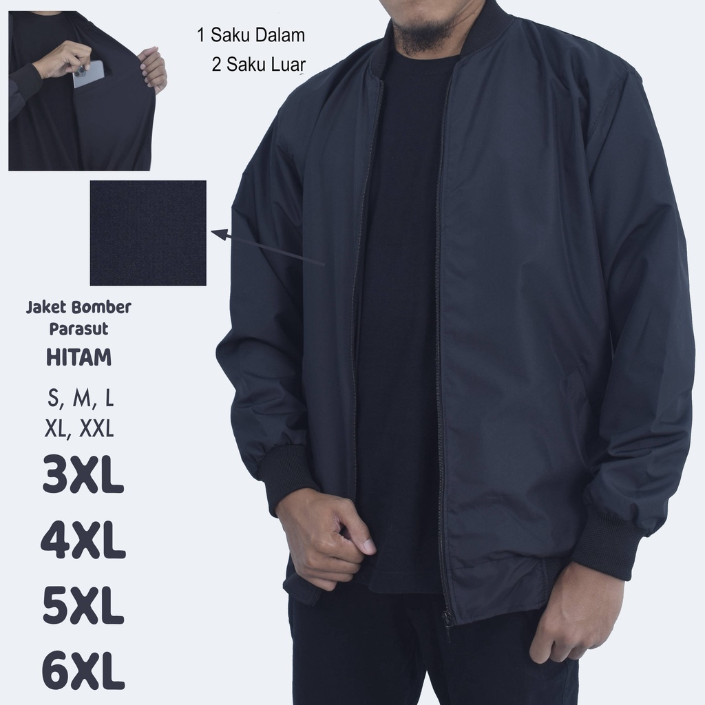 ชายร่มชูชีพรถจักรยานยนต์ Bomber Jacket จัมโบ้ขนาดใหญ่ SML XL XXL 3XL 4XL 5XL 6XL Parasite