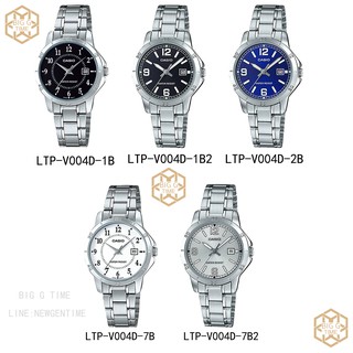 นาฬิกา Casio LTP-V004 Sereis ของแท้ รุ่น LTP-V004D-1B/LTP-V004D-1B2/LTP-V004D-2B/LTP-V004D-7B/7B2  รับประกัน 1 ปี