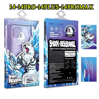 Shock Leeu Design (แท้) สำหรับ iPHONE 14 / 14PRO / 14PLUS / 14PROMAX เคสใสกันกระแทก กันรอยขีดข่วน 006