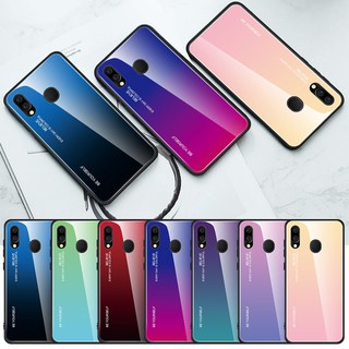 Samsung Galaxy A10 A30 A50 M20 M10 M30 Case Luxury Gradient Tempered Glass Cover