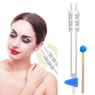 Mother &amp; Baby 32HZ Aluminum Alloy Tuning Fork with Hammer Diagnostic Therapy Health Care Tool