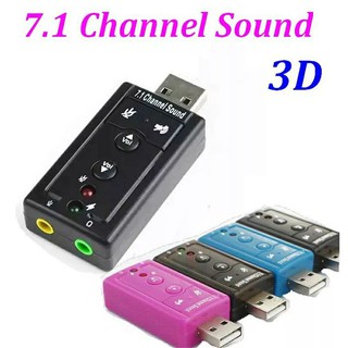 External USB to 3D Audio USB Sound Card Adapter 7.1 Channel Professional Microphone Headset 3.5mm For Win XP/7 Android