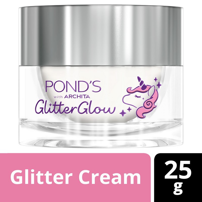 Pond’s GlitterGlow Cream 25G.พอนด์ส กลิตเตอร์โกลว์ กลิตเตอร์ครีม 25 กรัม UNILEVER