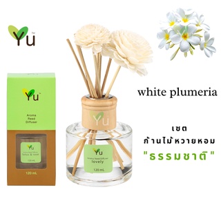 🌟🎁 ก้านไม้หอม 120 ml. กลิ่น White Plumeria ดอกลีลาวดีขาว กลิ่นดอกไม้ไทยที่มีกลิ่นเป็นเอกลักษณ์ ดอกไม้ที่หอมในยามค่ำคืน