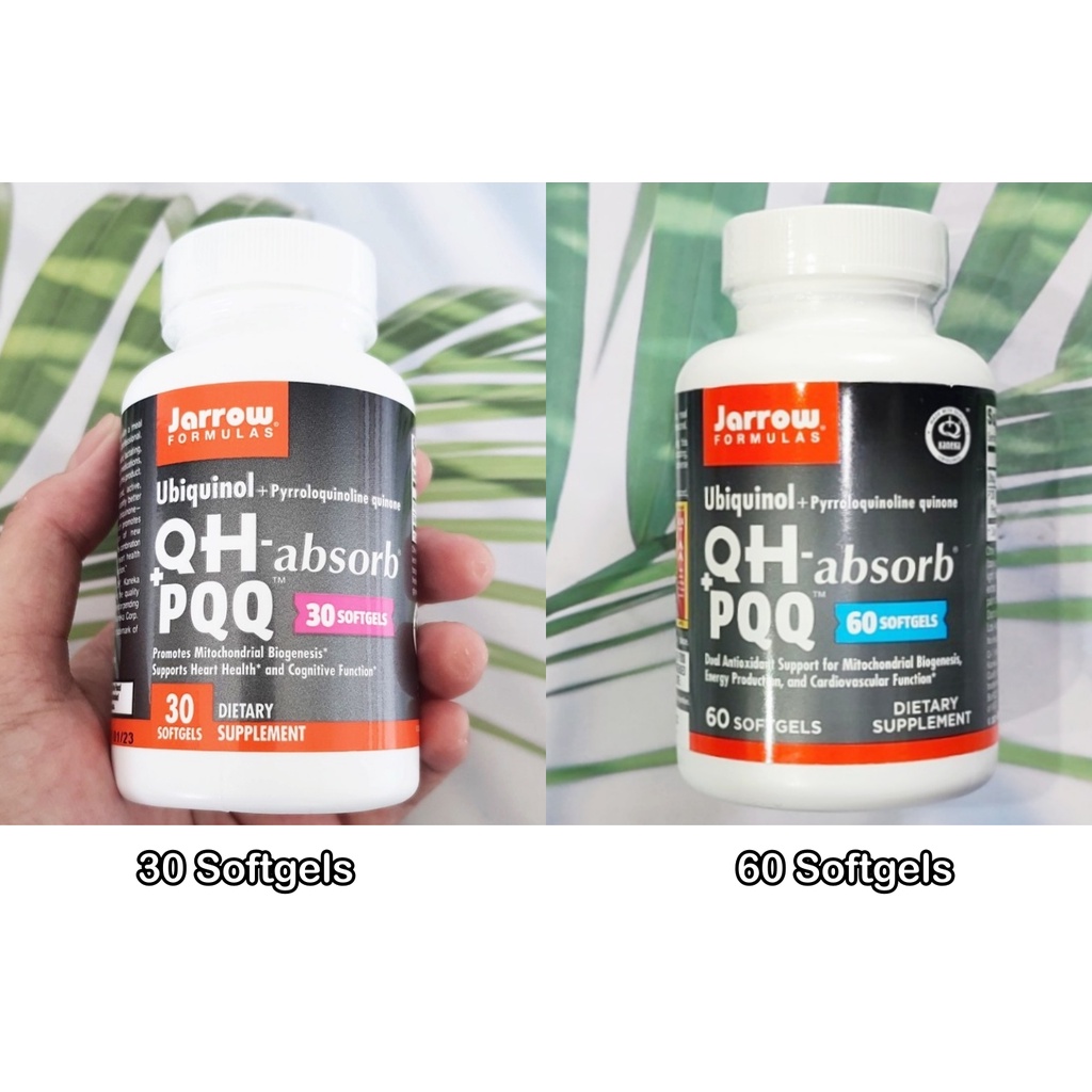(Jarrow Formulas®) Ubiquinol QH-Absorb 100mg + BioPQQ 10 mg ยูบิควินอล PQQ 30 /or 60 Softgels
