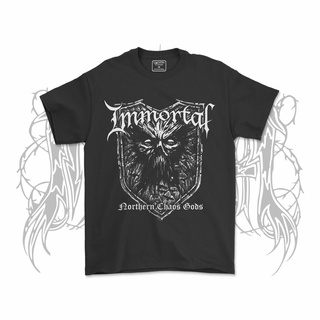 คอลูกเรือเสื้อยืดคอกลมเสื้อเชิ้ต วง Immortal | เสื้อเชิ้ต วง Immortal | Unisex | V3ผ้าฝ้ายแท้