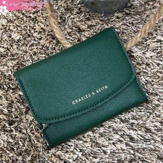 CHARLES &amp; KEITH FRONT FLAP SHORT WALLET BAG 2018 ของแท้ ราคาถูก