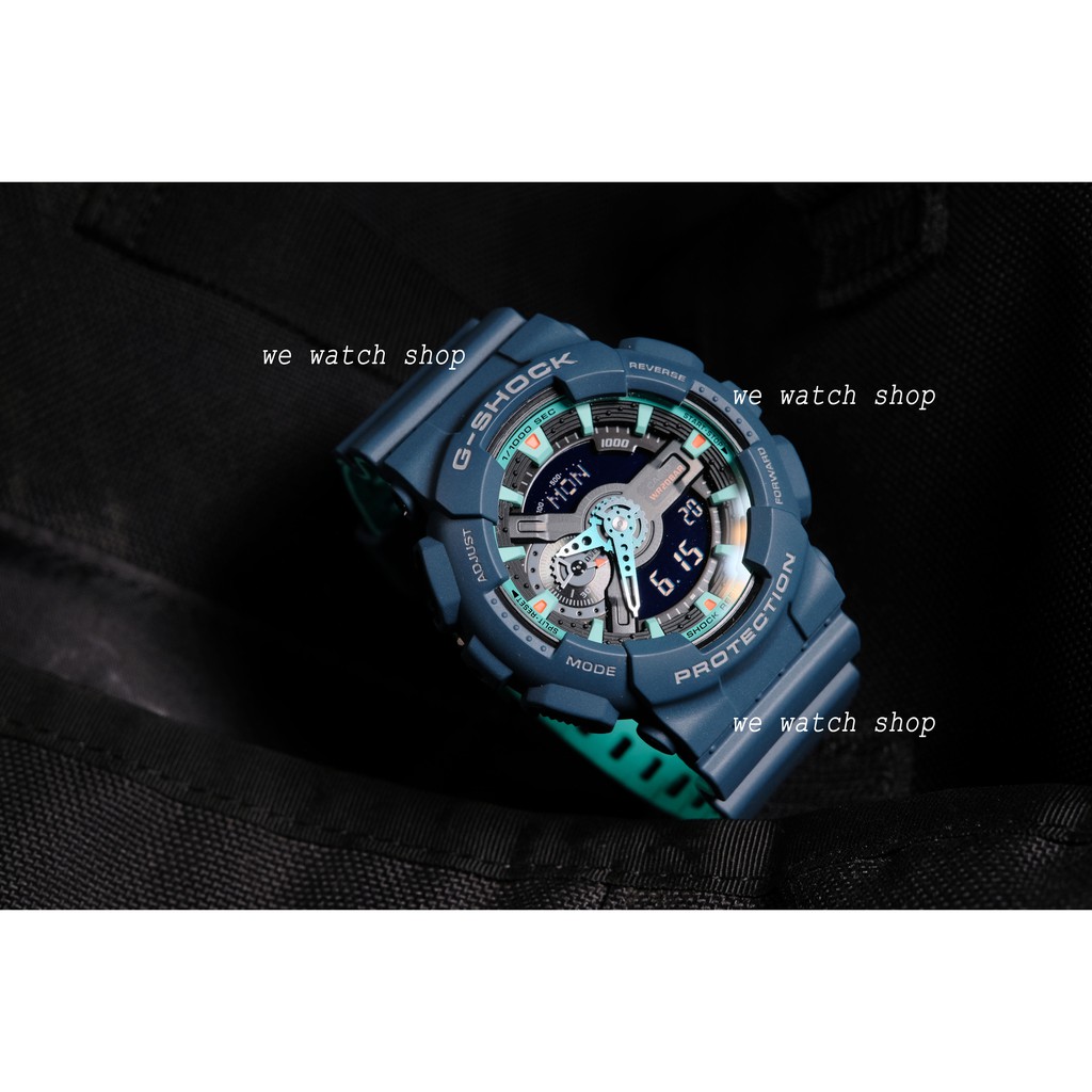 G-SHOCK ของเเท้ CMG รุ่น GA-110CC-2ADR สีฟ้า สายทูโทน สินค้าใหม่ ของแท้ รับประกันศูนย์ CMG