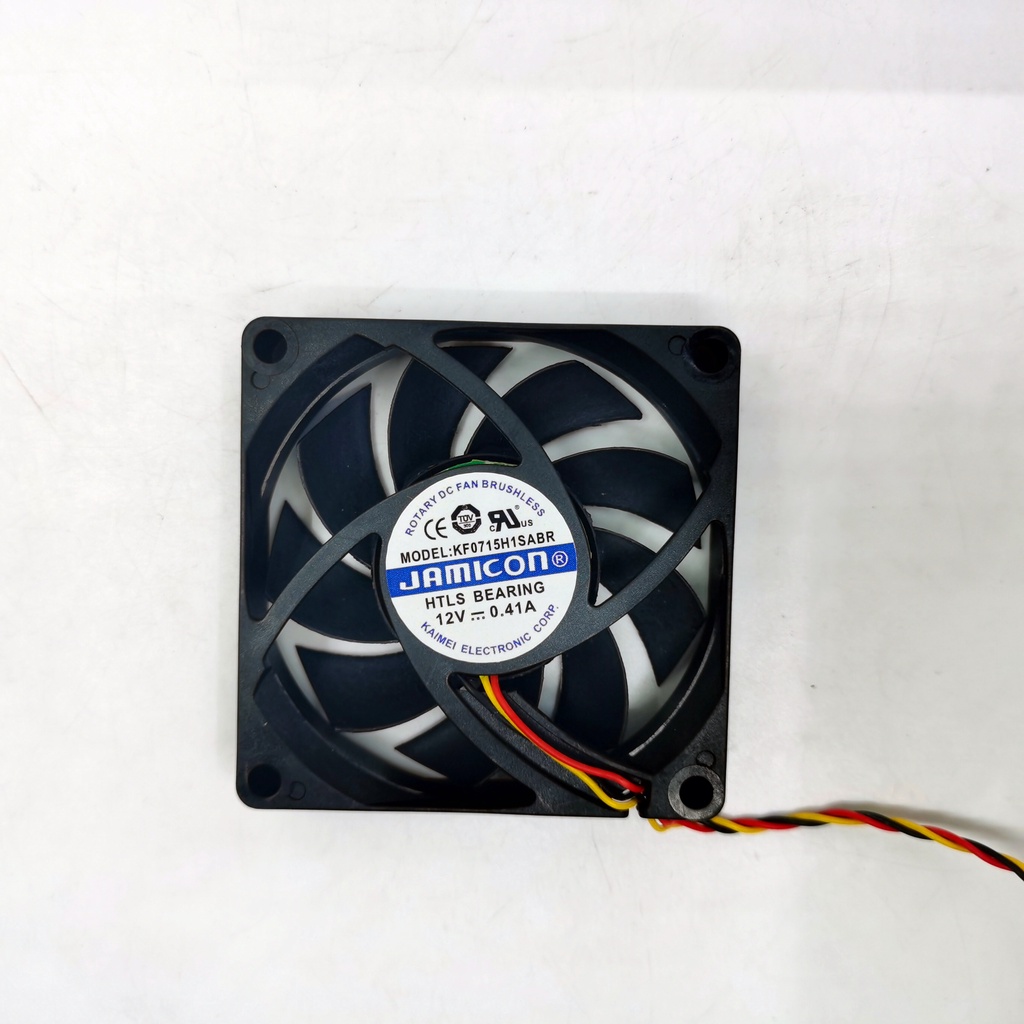 ใหม่ พร้อมส่ง ของแท้ พัดลมระบายความร้อน JAMICON 12V 0.41A UPS KF0715H1SABR 7 ซม. เสียงเบา