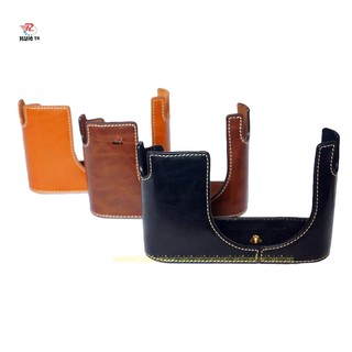 กล้องหนัง PU ฝาครอบด้านล่างถุงใส่อุปกรณ์ชุด Leica Q พร้อมสาย…