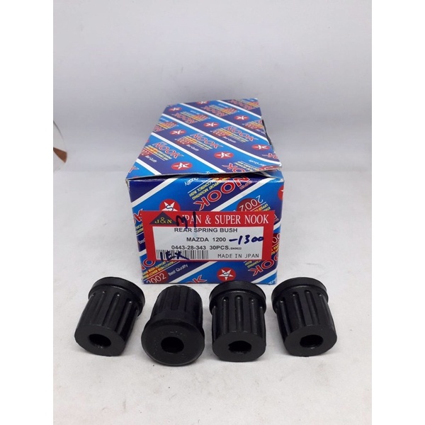 ยางหูแหนบ  หน้า หลัง  MAZDA   1200  1300  J&N  ผ่าศุนย์กลาง  30  มิล  ใน 12 มิล  ยาว  34  มิล   4  ตัว  100 บาท