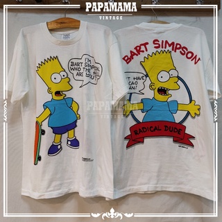 [ THE SIMPSONS ]  @1990 tag WILD AOTS เสื้อการ์ตูน เดอะซิมซันส์ papamama vintage