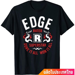 เสื้อยืดผ้าฝ้ายพิมพ์ลายขายดี [S-5XL]มวยปล้ำอาชีพ มวย มวยปล้ำลีก อเมริกา WWE Edge Rated R Superstar T-Shirt คอกลม แฟชั่น