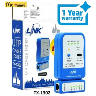 อุปกรณ์ทดสอบสัญญาณสาย Lan/สายโทรศัพท์ Cable Tester LINK รุ่น TX-1302 Original -1ปี