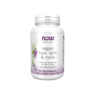 NOW Foods HSN 90 Veg capsules (Hair Skin Nails) ปกป้องดูแลผม,ผิว และเล็บแบบ 3 in 1 แคปซูลจากพืช