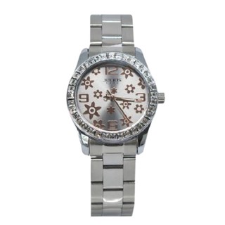 JULIUS WATCH JA874 สายสีเงินหน้าปัดสีเทา(SILVER/GREY) นาฬิกาข้อมือผู้หญิง แบรนด์เกาหลี แฟชั่นฮิตของแท้ สายสแตนเลส