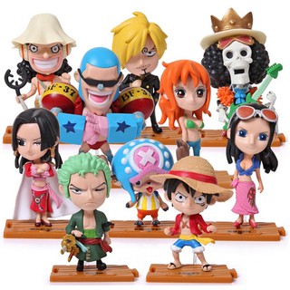 ตุ๊กตาฟิกเกอร์ อนิเมะ One Piece Luffy Soron Chopper ของเล่น ของขวัญ ของสะสม สําหรับเด็กผู้ชาย และเด็กผู้หญิง 10 ชิ้น