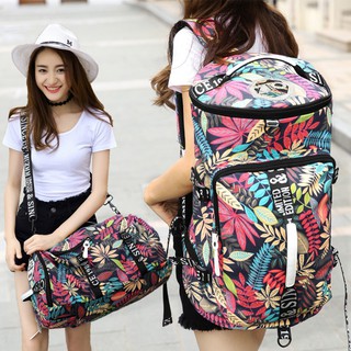 กระเป๋าเป้เดินทาง Backpack กระเป๋าสะพายหลัง รุ่น BA-178 (สีชมพูดำ)