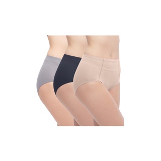 Wacoal Support Panty Set 3 pcs กางเกงในกระชับหน้าท้อง รุ่น WU4836 คละสี เบจ-ดำ-เทา