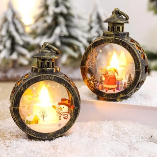 หลอดไฟ Led Merry Christmas รูปซานตาคลอสสโนว์แมนสําหรับตกแต่งบ้าน