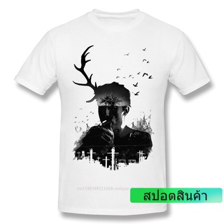 เสื้อยืดลําลอง ผ้าฝ้าย 100% พิมพ์ลาย American Series Rust Cohle True Detective ของขวัญวันพ่อ สําหรับผู้ชาย