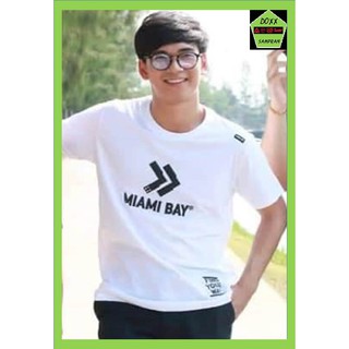 Miami bay เสื้อคอกลม ชาย  รุ่น Combat สีขาว