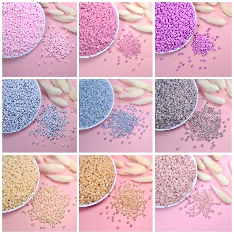 Monte Pasir 6/0 (20 gr) ตอนที่ 4 / ลูกปัดทราย 4mm / Sand Mote 4 mm / ลูกปัดพาสเทล / วัสดุสายคล้องแมส